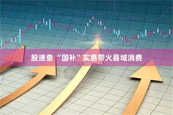 股速查 “国补”实惠带火县域消费