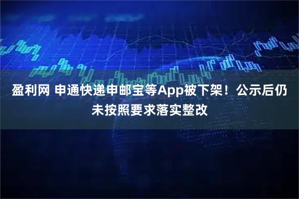 盈利网 申通快递申邮宝等App被下架！公示后仍未按照要求落实整改